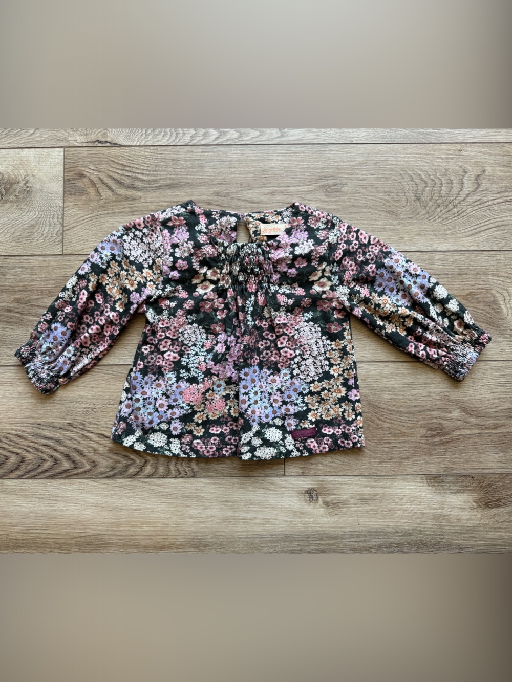 🌺 Girls 18-24 Month Floral Smocked Long Sleeve Blouse